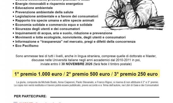 27&deg; PREMIO LAURA CONTI PER TESI DI LAUREA.