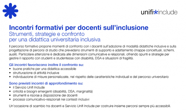 Didattica inclusiva: al via il ciclo di incontri per docenti.